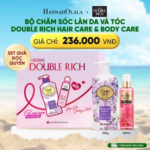  DEAL 26: SET ĐỘC QUYỀN - BỘ CHĂM SÓC TÓC & CƠ THỂ TOÀN DIỆN DOUBLE RICHBODY & HAIR CARE 