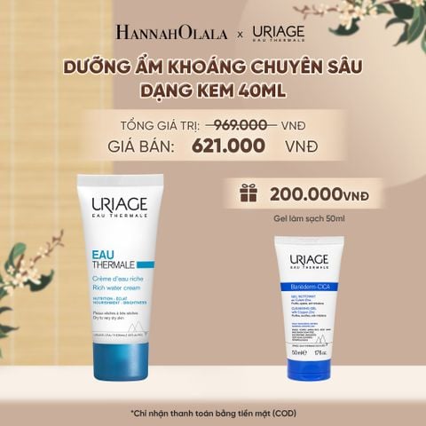  DƯỠNG ẨM KHOÁNG CHUYÊN SÂU DẠNG KEM URIAGE EAU THERMALE CRÈME D'EAU 40ML - A2241 