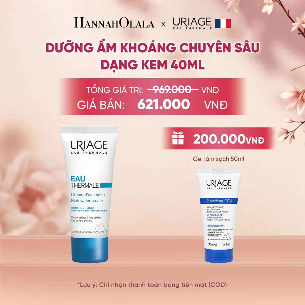  DƯỠNG ẨM KHOÁNG CHUYÊN SÂU DẠNG KEM URIAGE EAU THERMALE CRÈME D'EAU 40ML 