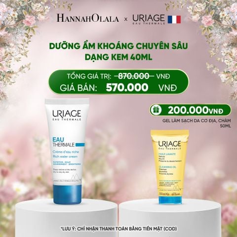  DEAL 2: DƯỠNG ẨM KHOÁNG CHUYÊN SÂU DẠNG KEM URIAGE EAU THERMALE CRÈME D'EAU 40ML 
