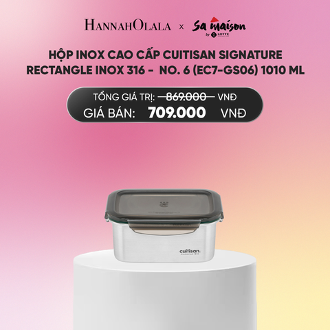  DEAL 16: HỘP INOX CAO CẤP CUITISAN SIGNATURE RECTANGLE INOX 316_A587 