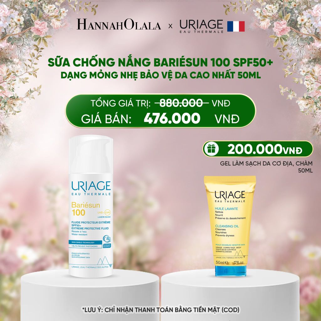  E218_DEAL 1: SỮA CHỐNG NẮNG BARIÉSUN 100 FLUIDE PRO EXTRÈME SPF50+ DẠNG MỎNG NHẸ BẢO VỆ DA CAO NHẤT 50ML 