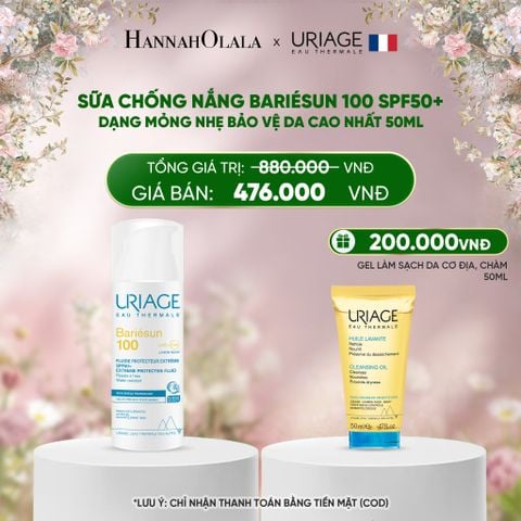  DEAL 1: SỮA CHỐNG NẮNG BARIÉSUN 100 FLUIDE PRO EXTRÈME SPF50+ DẠNG MỎNG NHẸ BẢO VỆ DA CAO NHẤT 50ML 