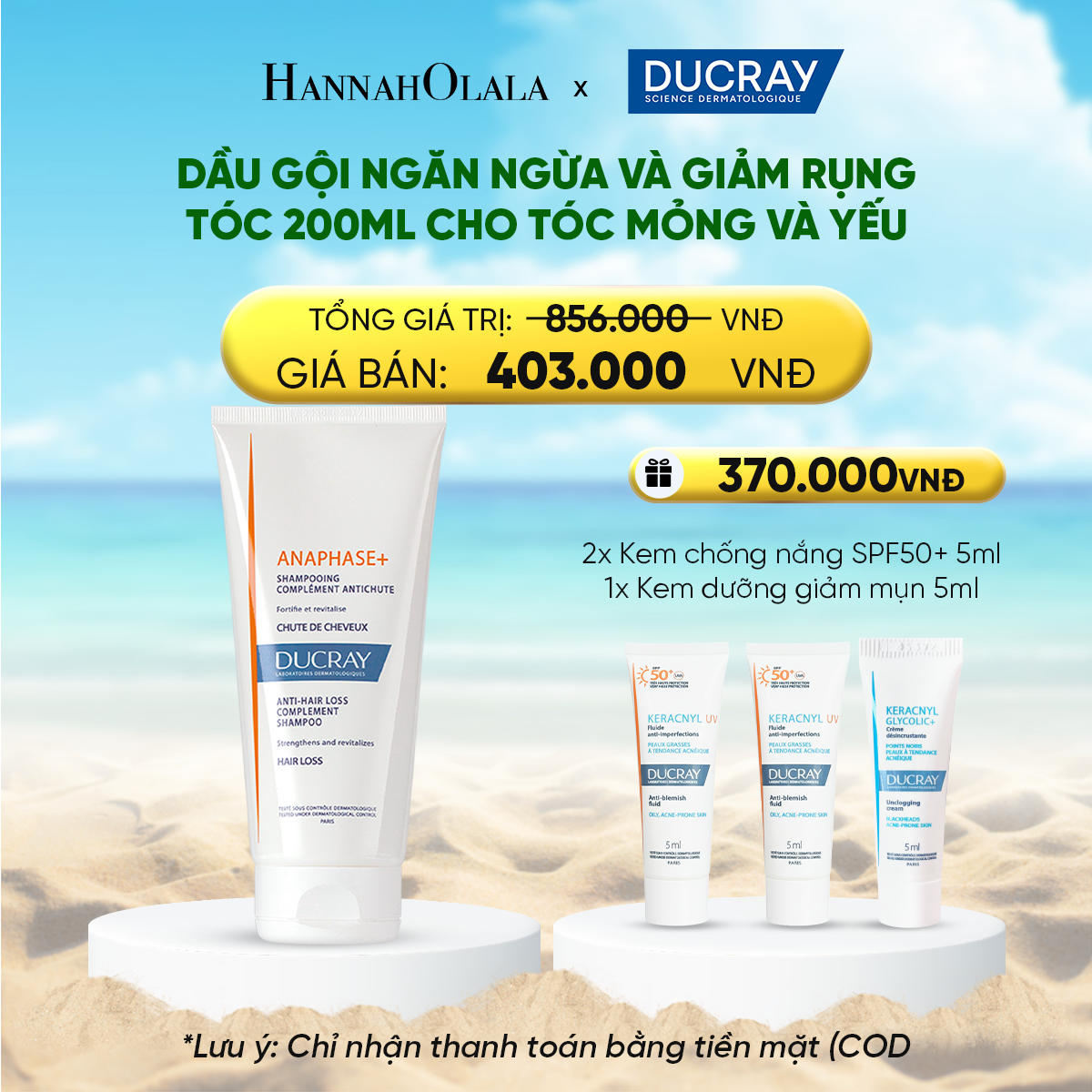 Dầu Gội Ducray Anaphase+ Anti-Hairloss Complement Shampoo 200ml