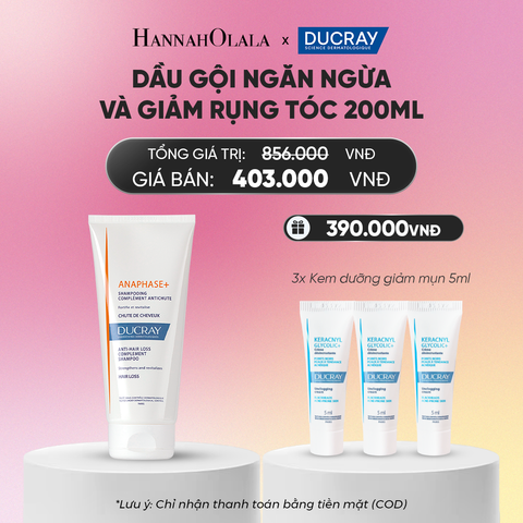  DẦU GỘI NGĂN NGỪA VÀ GIẢM RỤNG TÓC DUCRAY ANAPHASE+ ANTI-HAIRLOSS COMPLEMENT SHAMPOO 200ML CHO TÓC MỎNG VÀ YẾU_A1707 