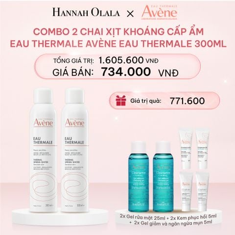  E1048_DEAL 3: COMBO 2 CHAI XỊT KHOÁNG CẤP ẨM EAU THERMALE AVÈNE EAU THERMALE 300ML GIÚP LÀM DỊU VÀ BẢO VỆ DA 