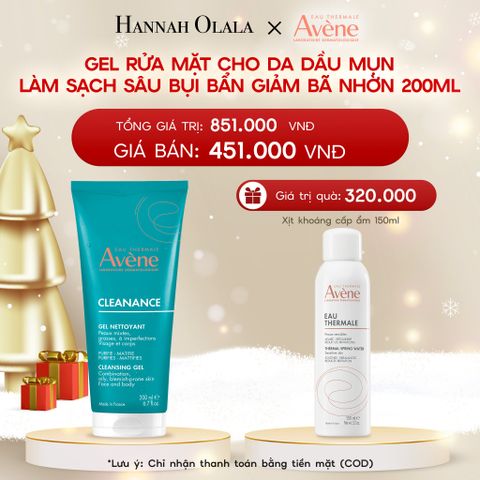  DEAL 7: GEL RỬA MẶT CHO DA DẦU MỤN EAU THERMALE AVÈNE CLEANANCE CLEANSING GEL LÀM SẠCH SÂU BỤI BẨN GIẢM BÃ NHỜN 200ML 