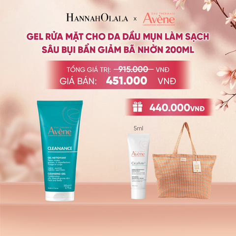  GEL RỬA MẶT CHO DA DẦU MỤN EAU THERMALE AVÈNE CLEANANCE CLEANSING GEL LÀM SẠCH SÂU BỤI BẨN GIẢM BÃ NHỜN 200ML 