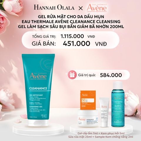  E917: DEAL 10: GEL RỬA MẶT CHO DA DẦU MỤN EAU THERMALE AVÈNE CLEANANCE CLEANSING GEL LÀM SẠCH SÂU BỤI BẨN GIẢM BÃ NHỜN 200ML 