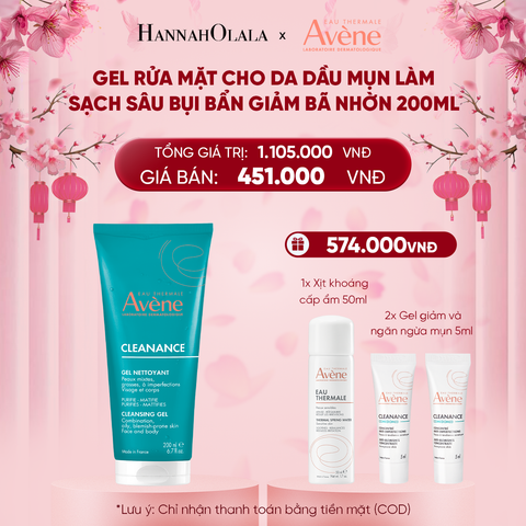  DEAL 6: GEL RỬA MẶT CHO DA DẦU MỤN EAU THERMALE AVÈNE CLEANANCE CLEANSING GEL LÀM SẠCH SÂU BỤI BẨN GIẢM BÃ NHỜN 200ML 