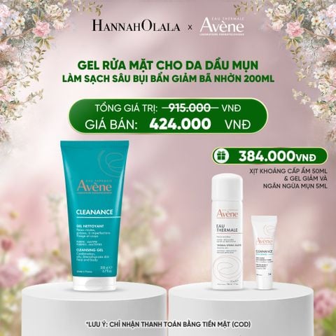  DEAL 4: GEL RỬA MẶT CHO DA DẦU MỤN EAU THERMALE AVÈNE CLEANANCE CLEANSING GEL LÀM SẠCH SÂU BỤI BẨN GIẢM BÃ NHỜN 200ML 