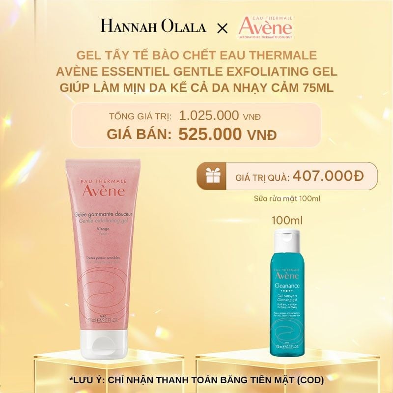  C1012_DEAL 9: GEL TẨY TẾ BÀO CHẾT EAU THERMALE AVÈNE ESSENTIEL GENTLE EXFOLIATING GEL GIÚP LÀM MỊN DA KỂ CẢ DA NHẠY CẢM 75ML 