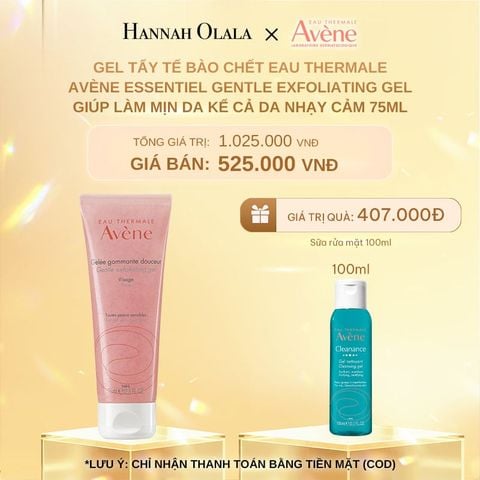  DEAL 9: GEL TẨY TẾ BÀO CHẾT EAU THERMALE AVÈNE ESSENTIEL GENTLE EXFOLIATING GEL GIÚP LÀM MỊN DA KỂ CẢ DA NHẠY CẢM 75ML 