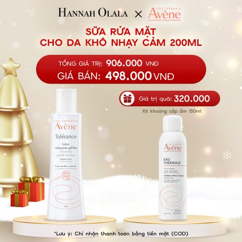  DEAL 4: SỮA RỬA MẶT EAU THERMALE AVÈNE TOLERANCE CONTROL EXTREMELY GENTLE CLEANSER CHO DA KHÔ NHẠY CẢM 200ML 