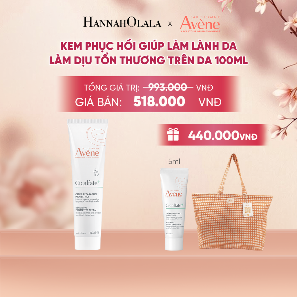  KEM PHỤC HỒI EAU THERMALE AVÈNE CICALFATE+ REPAIRING PROTECTIVE CREAM GIÚP LÀM LÀNH DA LÀM DỊU TỔN THƯƠNG TRÊN DA 100ML 