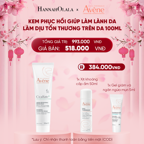  DEAL 1: KEM PHỤC HỒI EAU THERMALE AVÈNE CICALFATE+ REPAIRING PROTECTIVE CREAM GIÚP LÀM LÀNH DA LÀM DỊU TỔN THƯƠNG TRÊN DA 100ML 