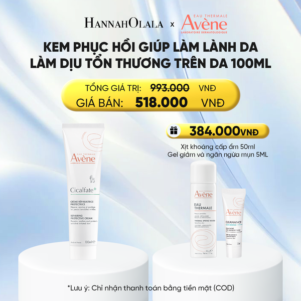  KEM PHỤC HỒI EAU THERMALE AVÈNE CICALFATE+ REPAIRING PROTECTIVE CREAM GIÚP LÀM LÀNH DA LÀM DỊU TỔN THƯƠNG TRÊN DA 100ML 