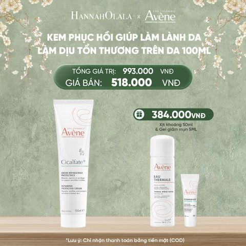  DEAL 1: KEM PHỤC HỒI EAU THERMALE AVÈNE CICALFATE+ REPAIRING PROTECTIVE CREAM GIÚP LÀM LÀNH DA LÀM DỊU TỔN THƯƠNG TRÊN DA 100ML 