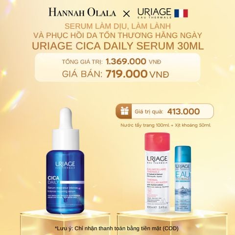  DEAL 1: SERUM LÀM DỊU, LÀM LÀNH VÀ PHỤC HỒI DA TỔN THƯƠNG HẰNG NGÀY URIAGE CICA DAILY SERUM 30ML 