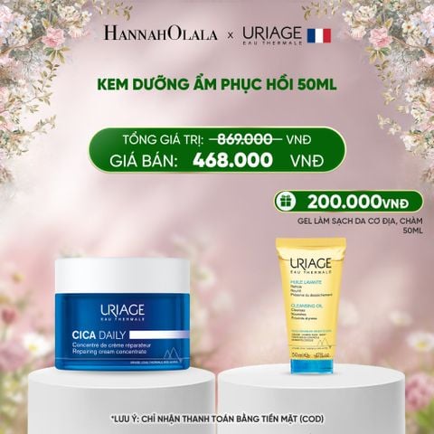  DEAL 3: KEM DƯỠNG ẨM PHỤC HỒI URIAGE CICA DAILY REPAIRING CREAM CONCENTRATE 50ML 