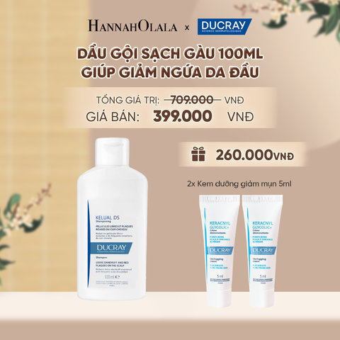 DẦU GỘI SẠCH GÀU DUCRAY KELUAL DS SHAMPOO 100ML - A2228 