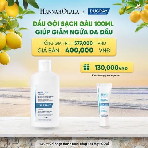  DẦU GỘI SẠCH GÀU DUCRAY KELUAL DS SHAMPOO 100ML GIÚP GIẢM NGỨA DA ĐẦU VÀ NGĂN GÀU TÁI PHÁT - A1932 