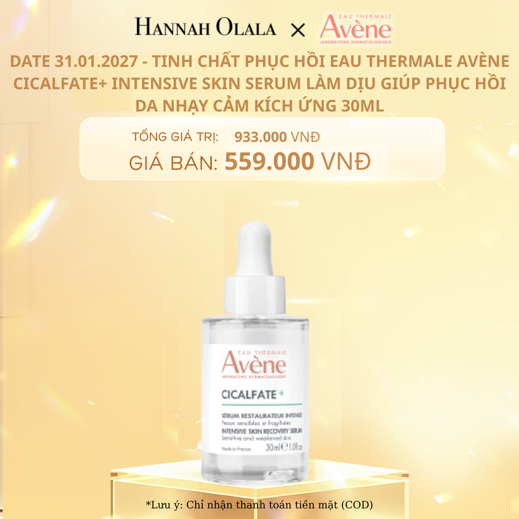  DEAL 2: TINH CHẤT PHỤC HỒI EAU THERMALE AVÈNE CICALFATE+ INTENSIVE SKIN SERUM LÀM DỊU GIÚP PHỤC HỒI DA NHẠY CẢM KÍCH ỨNG 30ML [DATE 31.01.2027] 