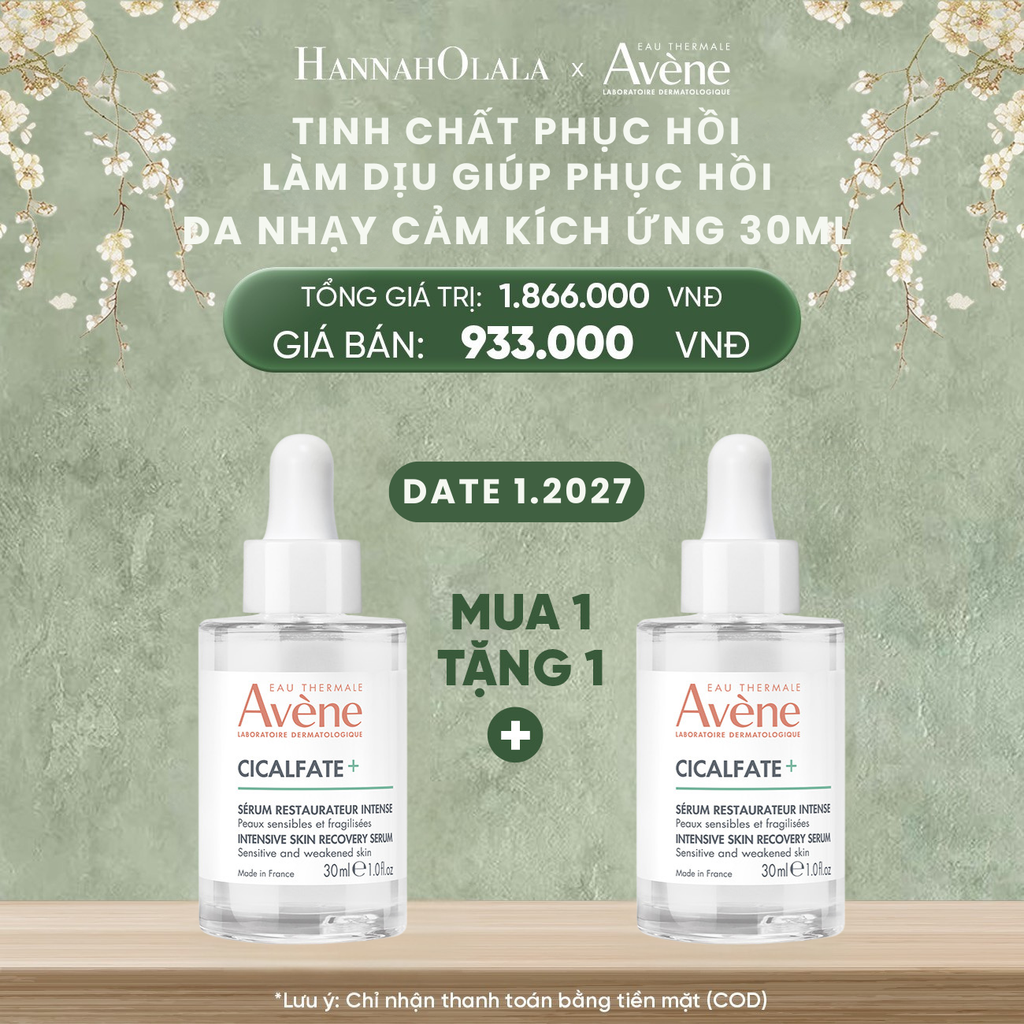  DEAL 7: DATE 1.2027 - TINH CHẤT PHỤC HỒI EAU THERMALE AVÈNE CICALFATE+ INTENSIVE SKIN SERUM LÀM DỊU GIÚP PHỤC HỒI DA NHẠY CẢM KÍCH ỨNG 30ML 