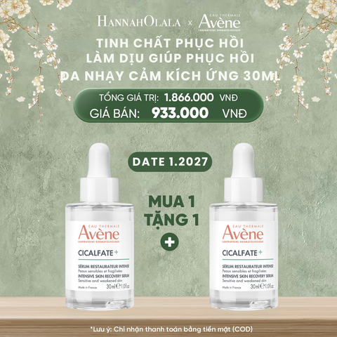  DEAL 7: DATE 1.2027 - TINH CHẤT PHỤC HỒI EAU THERMALE AVÈNE CICALFATE+ INTENSIVE SKIN SERUM LÀM DỊU GIÚP PHỤC HỒI DA NHẠY CẢM KÍCH ỨNG 30ML 