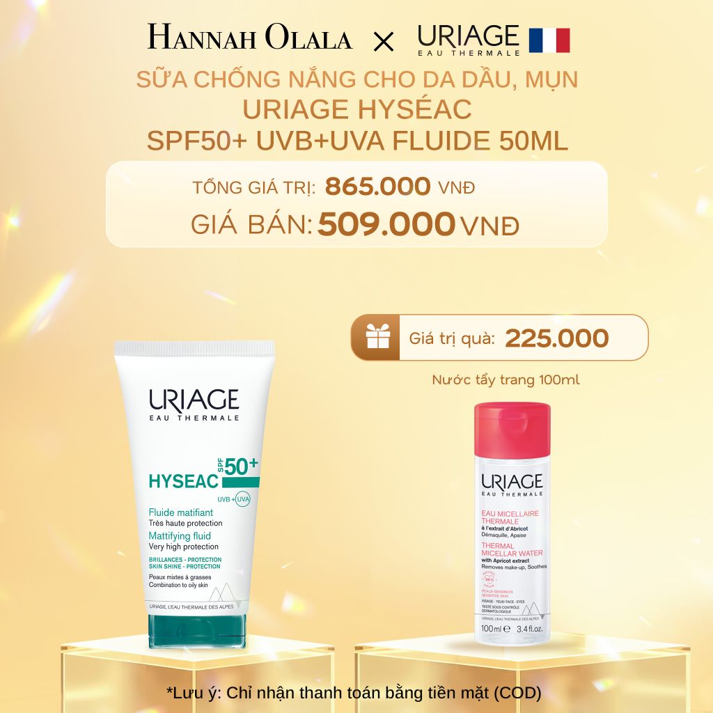  C720_DEAL 4: SỮA CHỐNG NẮNG CHO DA DẦU, MỤN URIAGE HYSÉAC SPF50+ UVB+UVA FLUIDE 50ML 