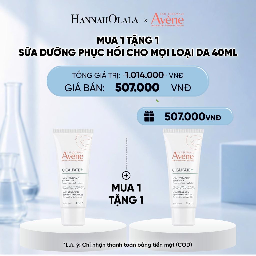  SỮA DƯỠNG PHỤC HỒI CHO MỌI LOẠI DA AVÈNE CICALFATE+ HYDRATING SKIN REPAIRING EMULSION 40ML 