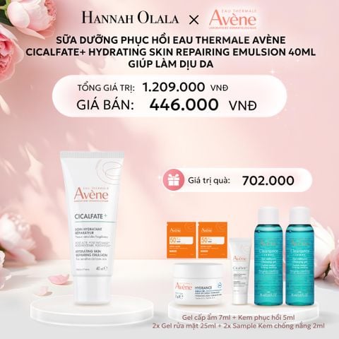  E918: DEAL 2: SỮA DƯỠNG PHỤC HỒI EAU THERMALE AVÈNE CICALFATE+ HYDRATING SKIN REPAIRING EMULSION 40ML GIÚP LÀM DỊU DA 