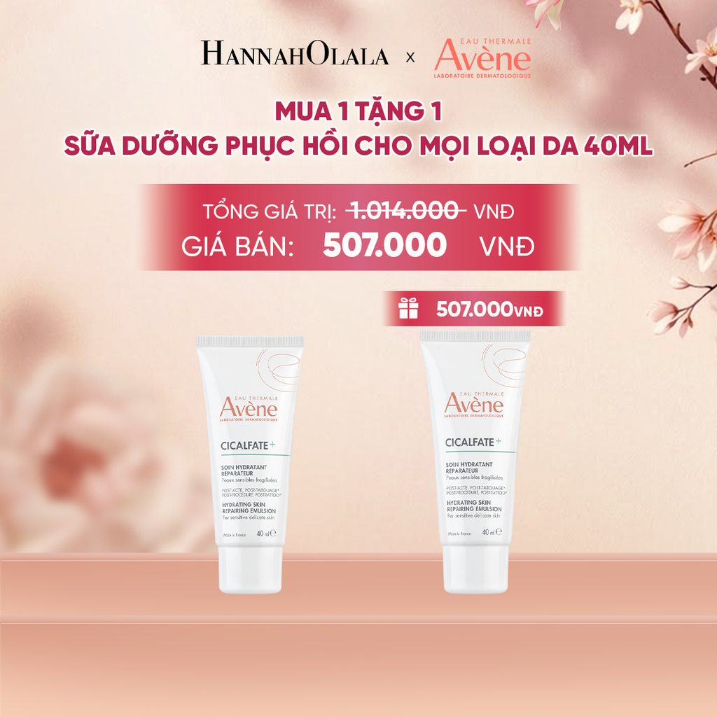  SỮA DƯỠNG PHỤC HỒI CHO MỌI LOẠI DA AVÈNE CICALFATE+ HYDRATING SKIN REPAIRING EMULSION 40ML 