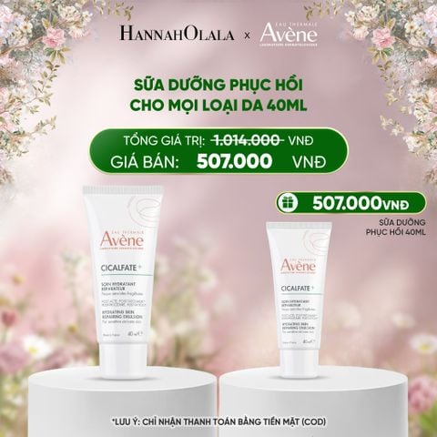  DEAL 7: SỮA DƯỠNG PHỤC HỒI CHO MỌI LOẠI DA AVÈNE CICALFATE+ HYDRATING SKIN REPAIRING EMULSION 40ML 