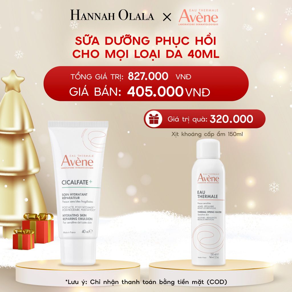  DEAL 10: SỮA DƯỠNG PHỤC HỒI CHO MỌI LOẠI DA AVÈNE CICALFATE+ HYDRATING SKIN REPAIRING EMULSION 40ML 