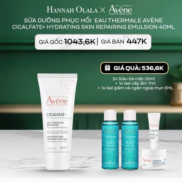  A11_DEAL 6: SỮA DƯỠNG PHỤC HỒI EAU THERMALE AVÈNE CICALFATE+ HYDRATING SKIN REPAIRING EMULSION 40ML GIÚP LÀM DỊU DA 