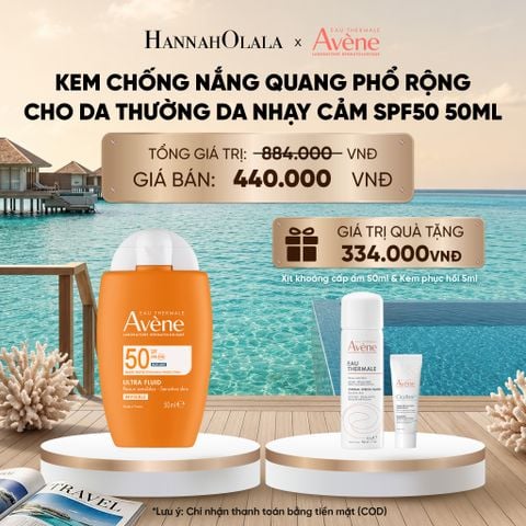  KEM CHỐNG NẮNG QUANG PHỔ RỘNG CHO DA THƯỜNG DA NHẠY CẢM AVÈNE ULTRA FLUID INVISIBLE SPF50_ D423 