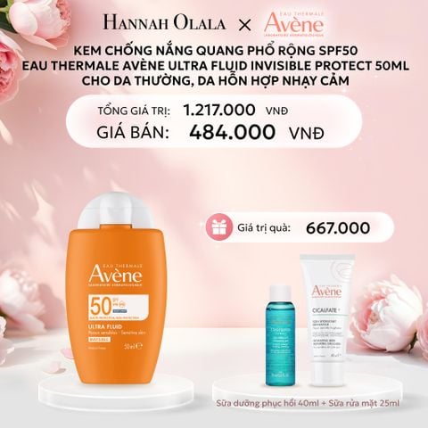  E921: DEAL 5: KEM CHỐNG NẮNG QUANG PHỔ RỘNG SPF50 EAU THERMALE AVÈNE ULTRA FLUID INVISIBLE PROTECT 50ML CHO DA THƯỜNG, DA HỖN HỢP NHẠY CẢM 