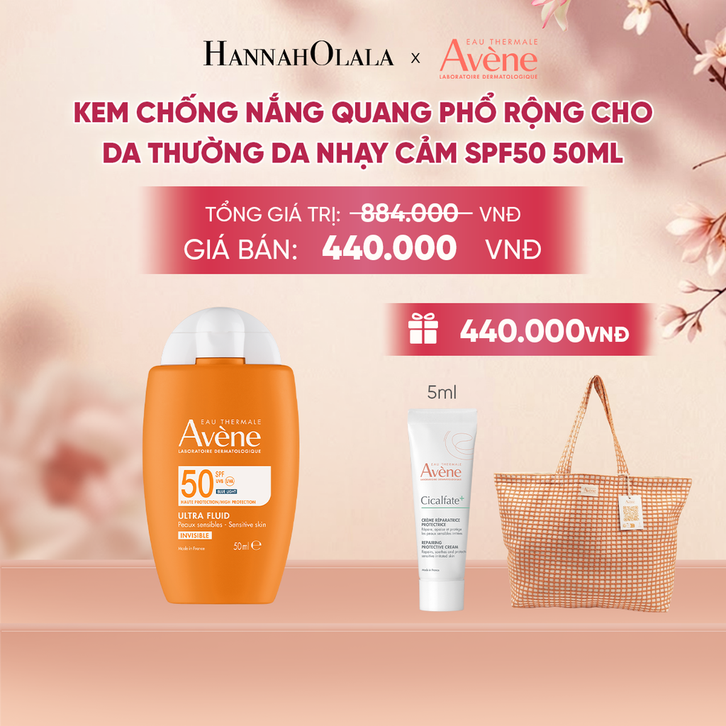  PHỔ RỘNG CHO DA THƯỜNG DA NHẠY CẢM AVÈNE ULTRA FLUID INVISIBLE SPF50 