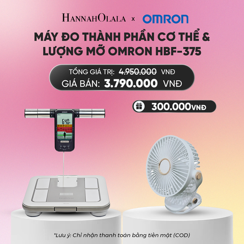  MÁY ĐO THÀNH PHẦN CƠ THỂ & LƯỢNG MỠ OMRON HBF-375 - DÙNG 8 CẢM BIẾN ĐỂ ĐO TOÀN BỘ CƠ THỂ_A829 