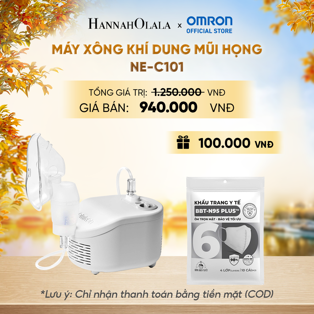  MÁY XÔNG KHÍ DUNG MŨI HỌNG OMRON NE-C101 - E186 