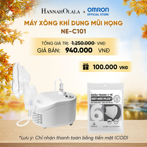  MÁY XÔNG KHÍ DUNG MŨI HỌNG OMRON NE-C101 - E186 