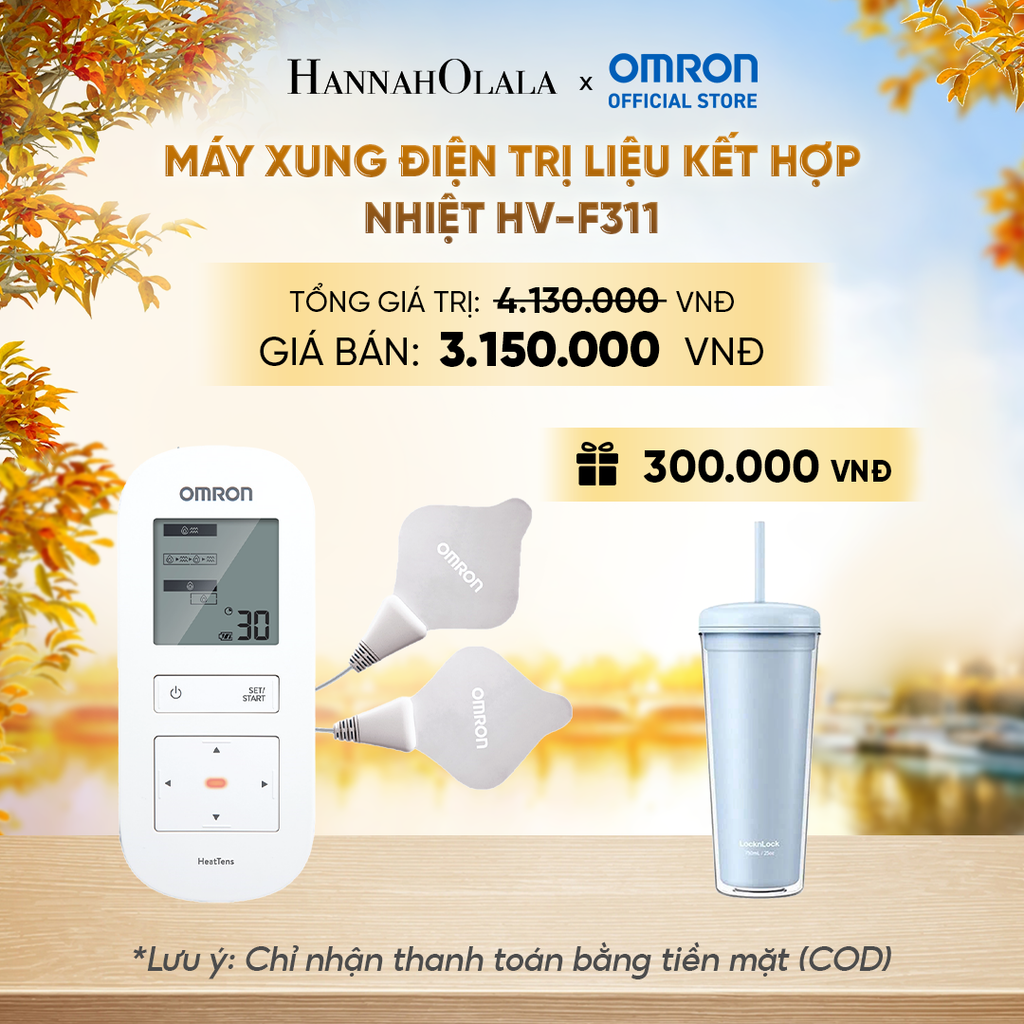  MÁY XUNG ĐIỆN TRỊ LIỆU KẾT HỢP NHIỆT OMRON HV-F311 - E184 