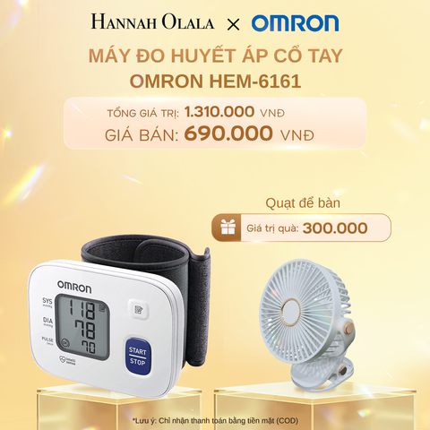  DEAL 4: MÁY ĐO HUYẾT ÁP CỔ TAY OMRON HEM-6161 