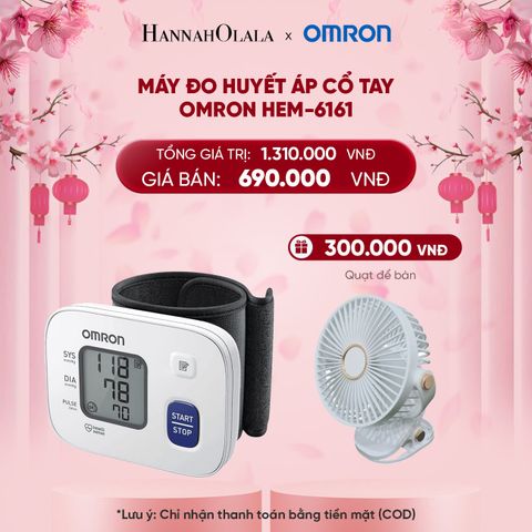  DEAL 2: MÁY ĐO HUYẾT ÁP CỔ TAY OMRON HEM-6161 