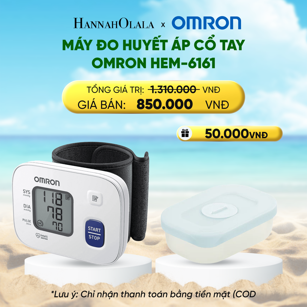  DEAL 2: MÁY ĐO HUYẾT ÁP CỔ TAY OMRON HEM-6161 
