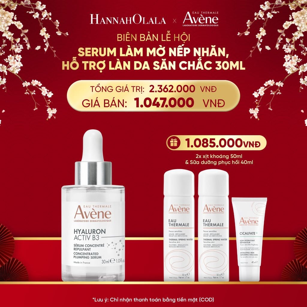  DEAL 3: SERUM LÀM MỜ NẾP NHĂN, HỖ TRỢ LÀN DA SĂN CHẮC EAU THERMALE AVÈNE HYALURON ACTIV B3 SERUM 30ML 