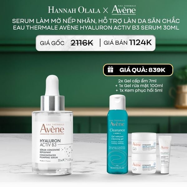  A12_DEAL 7: SERUM LÀM MỜ NẾP NHĂN, HỖ TRỢ LÀN DA SĂN CHẮC EAU THERMALE AVÈNE HYALURON ACTIV B3 SERUM 30ML 