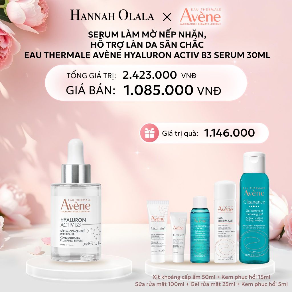  E924: DEAL 8: SERUM LÀM MỜ NẾP NHĂN, HỖ TRỢ LÀN DA SĂN CHẮC EAU THERMALE AVÈNE HYALURON ACTIV B3 SERUM 30ML 