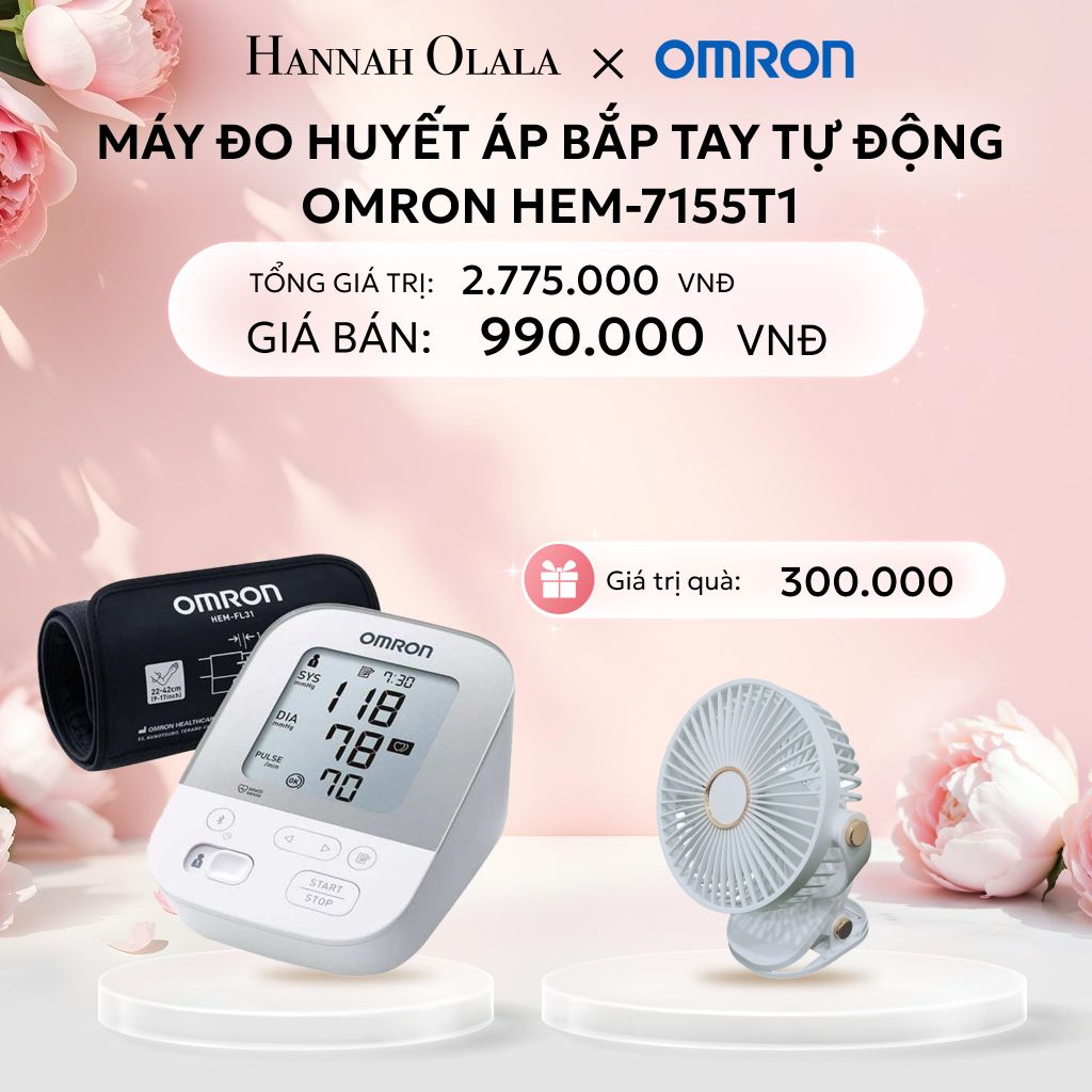  E814: DEAL 2: MÁY ĐO HUYẾT ÁP BẮP TAY TỰ ĐỘNG OMRON HEM-7155T1 